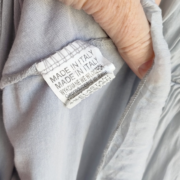 Carla Conti Grey Silk V Neck Sleeveless Top Size M - Picture 7 of 7